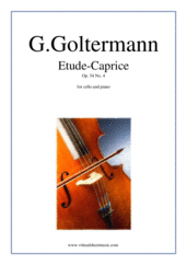 Cover icon of Etude-Caprice Op.54 No.4 sheet music for cello and piano by Georg Goltermann, classical score, advanced skill level