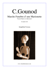 free Funeral March of a Marionette Simplified Version for piano solo - easy film/tv sheet music
