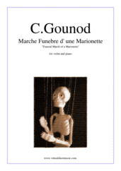 Cover icon of Marche Funebre d' une Marionette sheet music for violin and piano by Charles Gounod, classical score, intermediate/advanced skill level