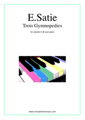 Cover icon of Trois Gymnopedies sheet music for clarinet and piano by Erik Satie, classical score, easy/intermediate skill level