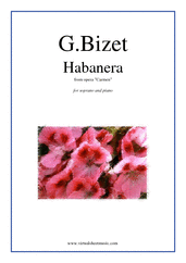Cover icon of Habanera, from Carmen sheet music for soprano and piano by Georges Bizet, classical score, intermediate skill level
