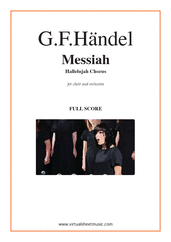 Cover icon of Hallelujah Chorus from Messiah (COMPLETE) sheet music for choir and orchestra by George Frideric Handel, classical score, intermediate/advanced skill level