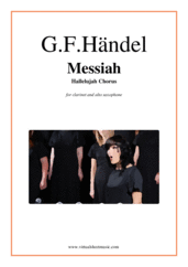 Cover icon of Hallelujah Chorus from Messiah sheet music for clarinet and alto saxophone by George Frideric Handel, classical score, intermediate/advanced duet