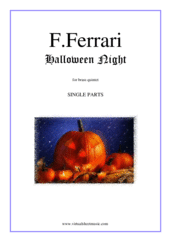 Cover icon of Halloween Night (parts) sheet music for brass quintet by Fabrizio Ferrari, intermediate skill level