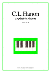 Cover icon of Le Pianiste Virtuose, part II A sheet music for piano solo by Charles Louis Hanon, classical score, easy skill level