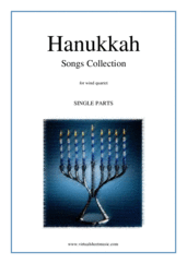 Hanukkah Songs Collection (Chanukah songs, COMPLETE) for wind quartet - sacred wind quartet sheet music
