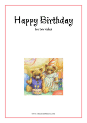 Cover icon of Happy Birthday sheet music for two violas, classical score, easy duet