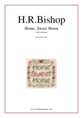 Cover icon of Home Sweet Home sheet music for guitar solo by Henry Rowley Bishop, intermediate skill level