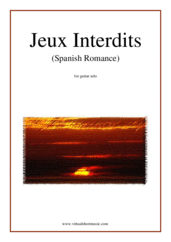 Jeux Interdits (Spanish Romance) for guitar solo - intermediate anonymous sheet music