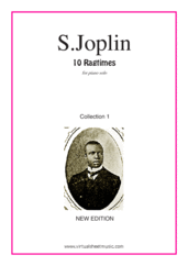 Cover icon of Ragtimes (collection 1 - NEW EDITION) sheet music for piano solo by Scott Joplin, classical score, intermediate skill level