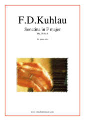 Cover icon of Sonatina in F major Op.55 No.4 sheet music for piano solo by Friedrich Daniel Rudolf Kuhlau, classical score, easy/intermediate skill level