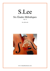 Cover icon of Six Etudes Melodiques Op. 76 sheet music for cello solo by Sebastian Lee, classical score, intermediate/advanced skill level