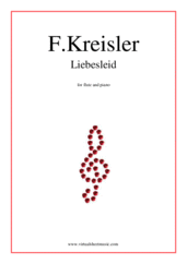 Cover icon of Liebesleid sheet music for flute and piano by Fritz Kreisler, classical score, intermediate skill level