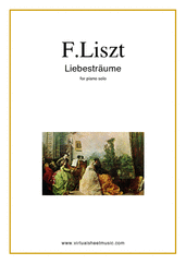Cover icon of Liebesträume sheet music for piano solo by Franz Liszt, classical score, advanced skill level