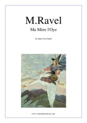 Cover icon of Ma Mere l'Oye sheet music for piano four hands by Maurice Ravel, classical score, advanced skill level
