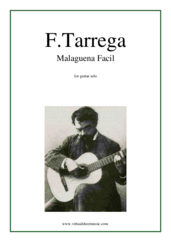 Cover icon of Malaguena Facil sheet music for guitar solo by Francisco Tarrega, classical score, intermediate skill level