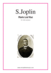 Cover icon of Maple Leaf Rag sheet music for violin and piano by Scott Joplin, classical score, intermediate skill level