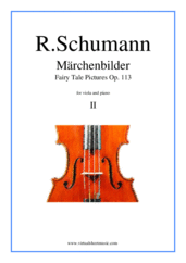 Cover icon of Marchenbilder (Fairy Tale Pictures), Piece No. 2 sheet music for viola and piano by Robert Schumann, classical score, intermediate skill level