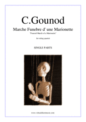 Cover icon of Funeral March of a Marionette (parts) sheet music for string quartet by Charles Gounod, classical score, intermediate/advanced skill level