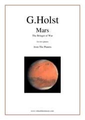 Cover icon of Mars sheet music for two pianos by Gustav Holst, classical score, advanced duet