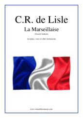 Cover icon of La Marseillaise - French National Anthem sheet music for piano, voice or other instruments by Claude Rouget De Lisle, easy skill level