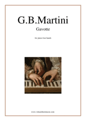 Cover icon of Gavotte sheet music for piano four hands by Gian Battista Martini, classical score, intermediate skill level