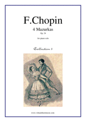 Cover icon of Mazurkas Op.24 (collection 3) sheet music for piano solo by Frederic Chopin, classical score, easy/intermediate skill level