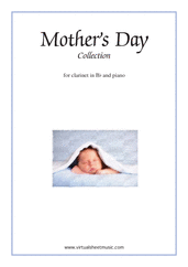 Cover icon of Mother's Day Collection, sweet and amusing compositions sheet music for clarinet and piano, classical score, intermediate skill level