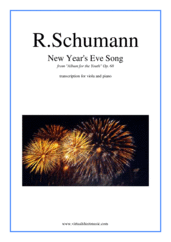 Cover icon of New Year's Eve Song sheet music for viola and piano by Robert Schumann, classical score, intermediate skill level