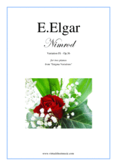 Cover icon of Nimrod sheet music for two pianos by Edward Elgar, classical score, intermediate duet