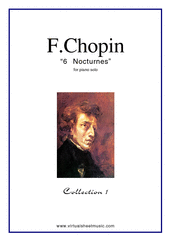 Cover icon of Nocturnes (collection 1) sheet music for piano solo by Frederic Chopin, classical score, advanced skill level
