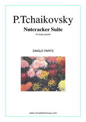Cover icon of Nutcracker Suite (parts) sheet music for brass quartet by Pyotr Ilyich Tchaikovsky, classical score, intermediate/advanced skill level