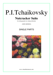 Cover icon of Nutcracker Suite (parts) sheet music for string quartet or string orchestra by Pyotr Ilyich Tchaikovsky, classical score, intermediate/advanced skill level