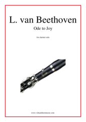 free Ode to Joy for clarinet solo - clarinet solo sheet music