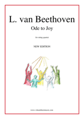 Cover icon of Ode to Joy sheet music for string quartet by Ludwig van Beethoven, classical score, easy skill level