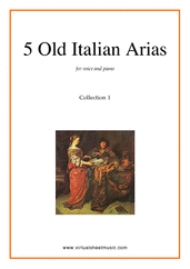 Cover icon of Old Italian Arias - coll. 1 sheet music for voice and piano, classical score, easy skill level