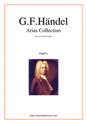 Cover icon of Arias Collection, part I (parts) sheet music for voice and strings by George Frideric Handel, classical score, intermediate orchestra