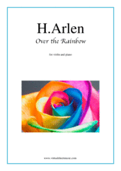 Cover icon of Over the Rainbow sheet music for violin and piano by Harold Arlen, wedding score, intermediate/advanced skill level