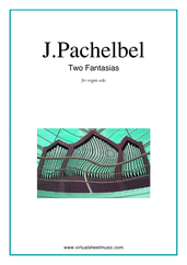 Cover icon of Fantasias, 2 sheet music for organ solo by Johann Pachelbel, classical score, intermediate/advanced skill level
