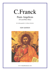 Cover icon of Panis Angelicus (NEW EDITION) sheet music for string quartet or string orchestra by Cesar Franck, classical wedding score, easy skill level