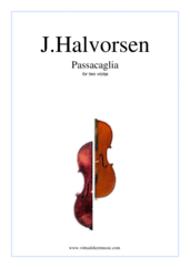 Cover icon of Passacaglia on a theme by G.F.Handel sheet music for two violas by Johan Halvorsen, classical score, intermediate/advanced duet