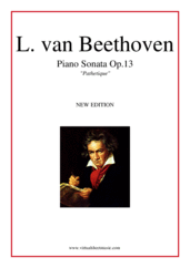 Cover icon of Sonata Op.13 "Pathetique" (NEW EDITION) sheet music for piano solo by Ludwig van Beethoven, classical score, advanced skill level