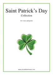 Saint Patrick's Day Collection, Irish Tunes and Songs for piano, voice or other instruments - easy frederick edward weatherly sheet music