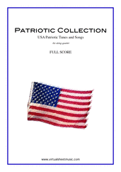 Patriotic Collection, USA Tunes and Songs (COMPLETE) for string quartet - intermediate francis scott key sheet music