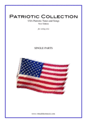 Cover icon of Patriotic Collection, USA Tunes and Songs (parts) sheet music for string trio, intermediate skill level