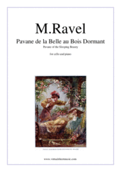 Cover icon of Pavane de la Belle au Bois Dormant - Pavane of the Sleeping Beauty sheet music for cello and piano by Maurice Ravel, classical score, advanced skill level