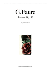Cover icon of Pavane Op.50 sheet music for flute and piano by Gabriel Faure, classical score, intermediate skill level