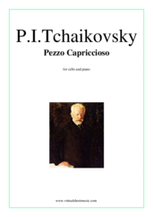 Cover icon of Pezzo Capriccioso, Op.62 sheet music for cello and piano by Pyotr Ilyich Tchaikovsky, classical score, intermediate skill level