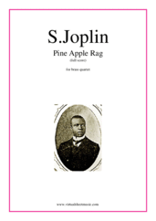 Cover icon of Pine Apple Rag (COMPLETE) sheet music for brass quartet by Scott Joplin, classical score, intermediate skill level
