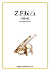 Cover icon of Poeme sheet music for trumpet and piano by Zdenek Fibich, classical score, easy/intermediate skill level